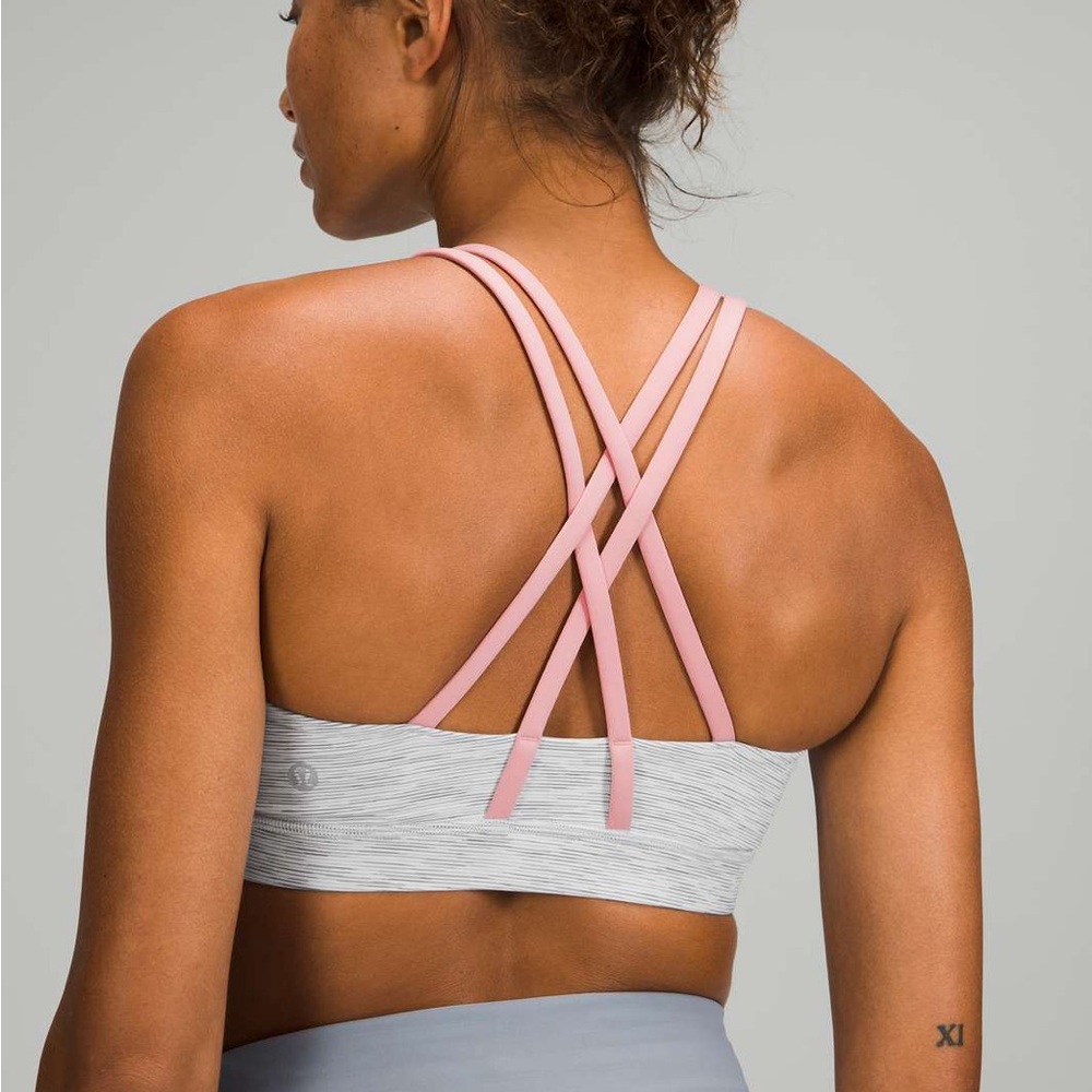 Lululemon Energy Bra Wee Are From Space Nimbus Battleship / Pink Puff. Sz 6